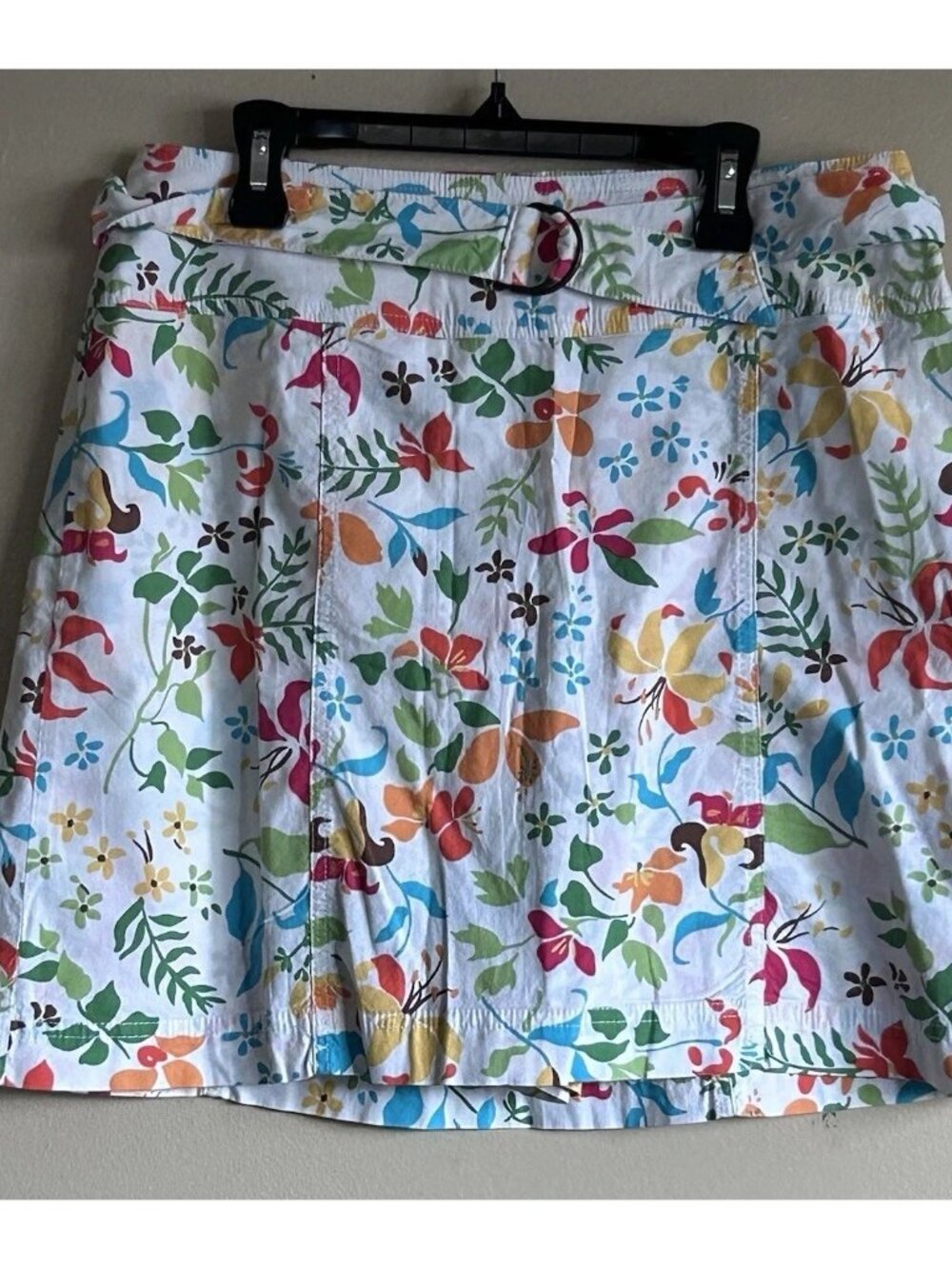 WHITE STAG Womens Summer Skort W/ FLORAL PRINT Skirt SIZE 8